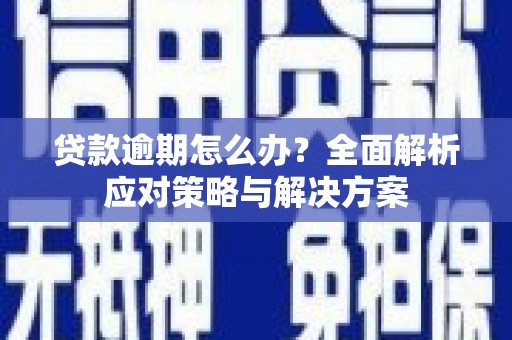大余贷款逾期怎么办？全面解析应对策略与解决方案